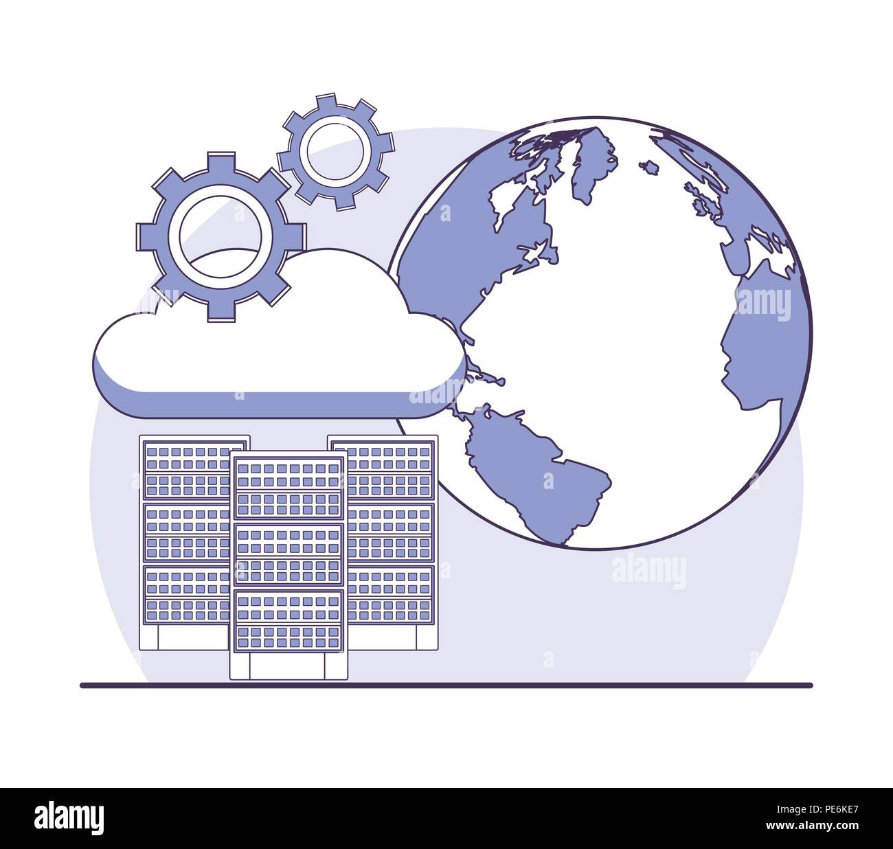 Data center technology Stock Vector Image & Art - Alamy