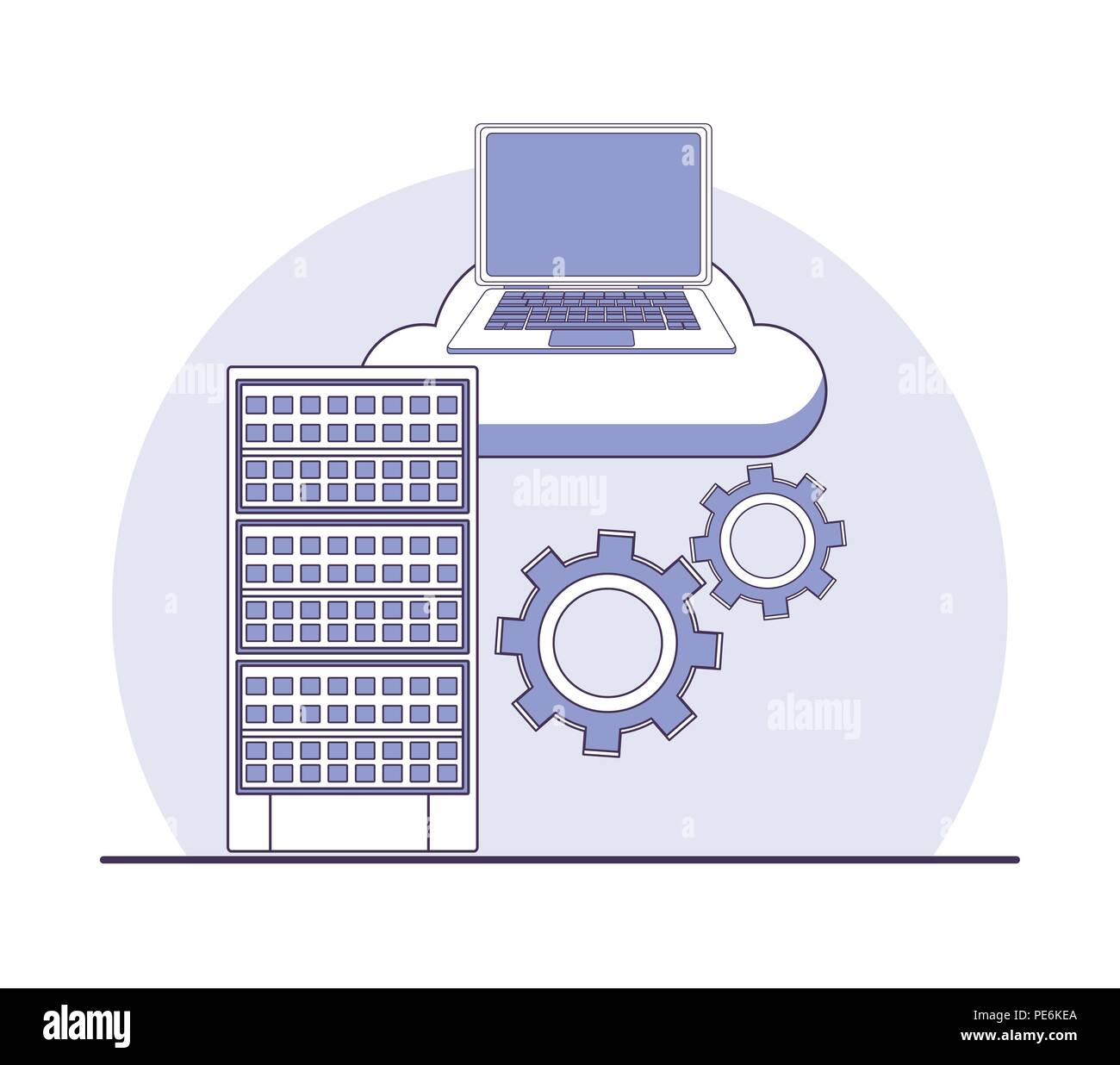 Data center technology Stock Vector Image & Art - Alamy