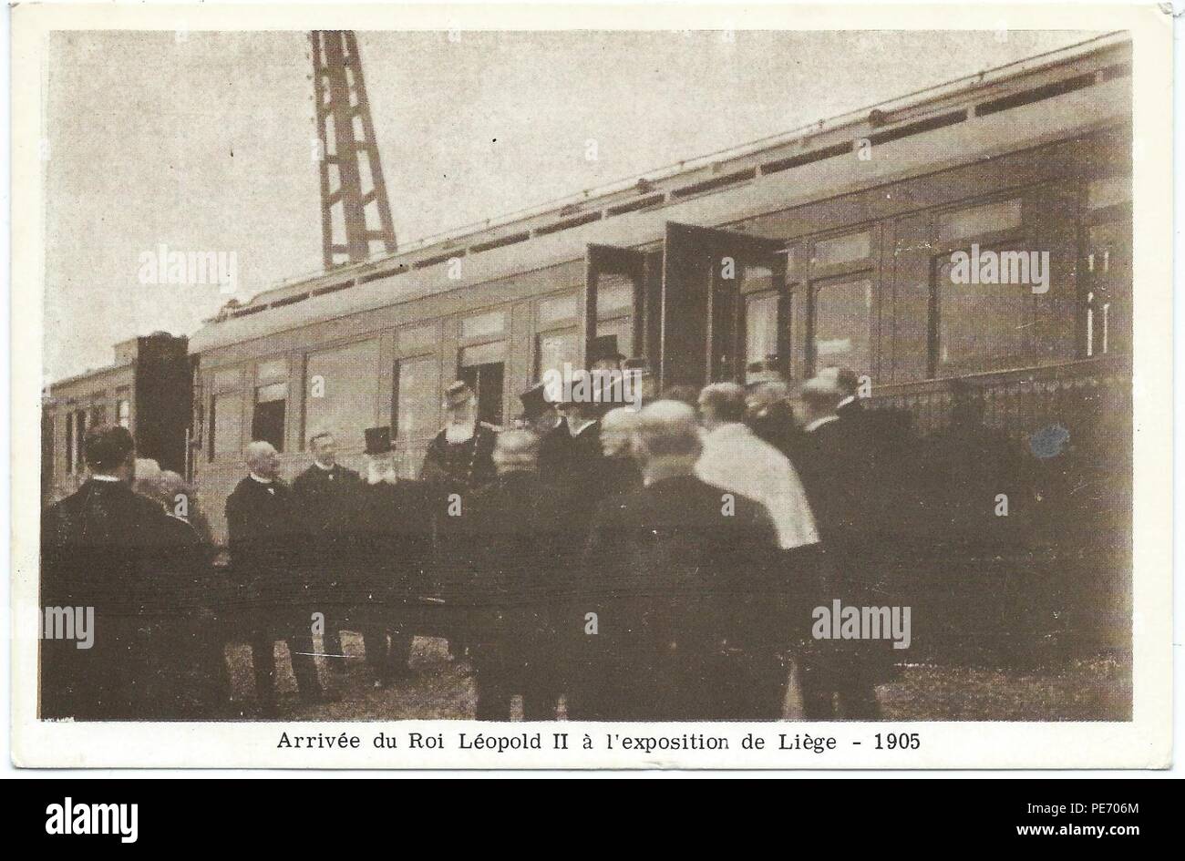 Arrivée du Roi Léopold II à l'expo de Liège Stock Photo  Alamy