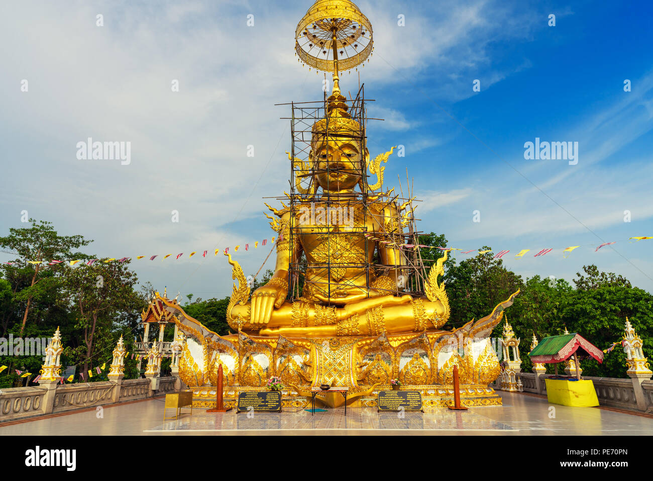Beautiful Buddha statue in Thailand Temple on nature background at ...