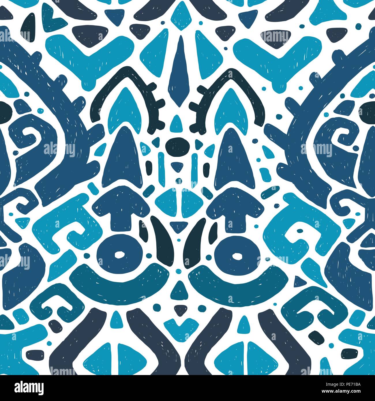Ikat ornament. Tribal pattern in Aztec style. Hand Drawn folklore seamless  pattern. Can be used for wallpaper, website background, textile, phone case  Stock Vector Image \u0026 Art - Alamy, image size:1300x1390