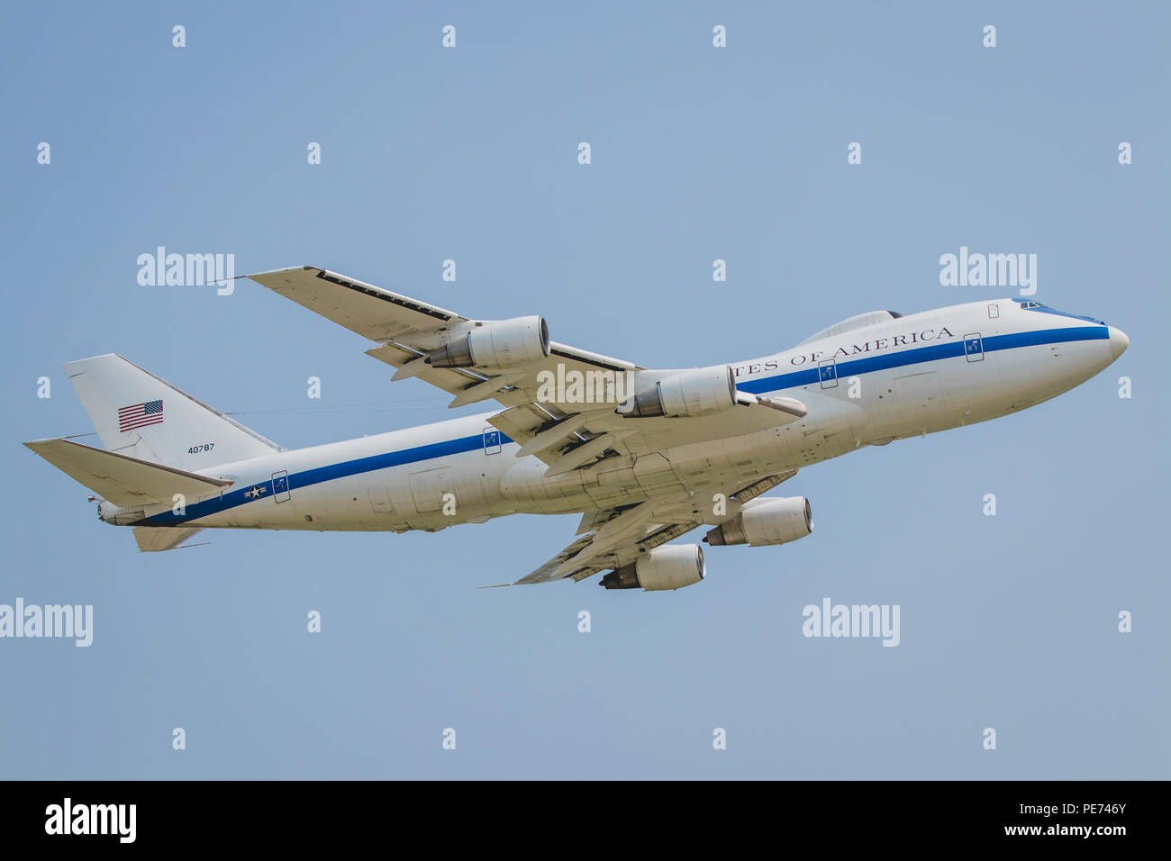 AIR FORCE E4B 747 National Airborne Operations Center (NAOC) Stock Photo