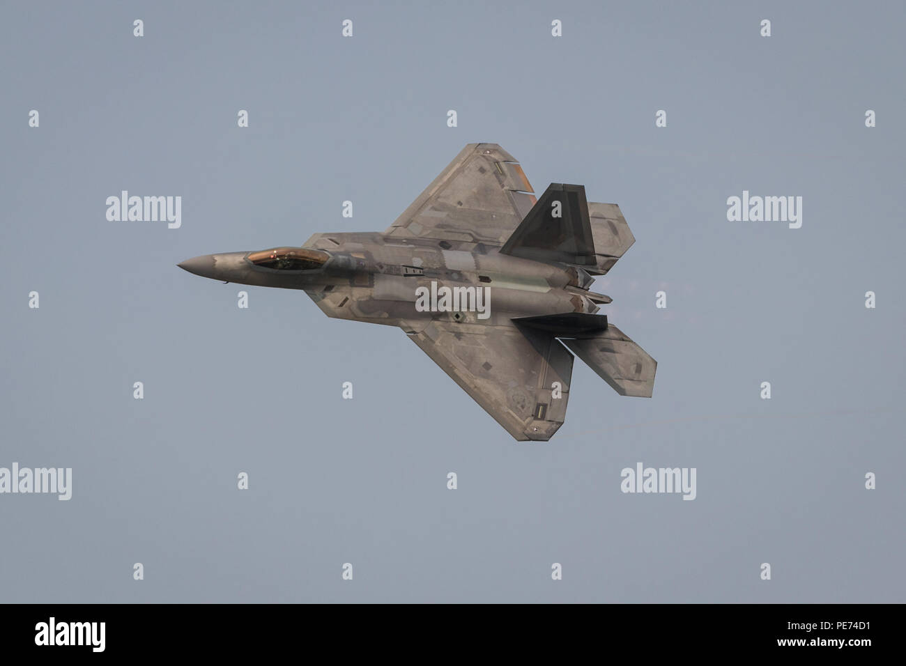 F-22 Raptor at Nebraska Offutt Air Force Base Air Show Stock Photo
