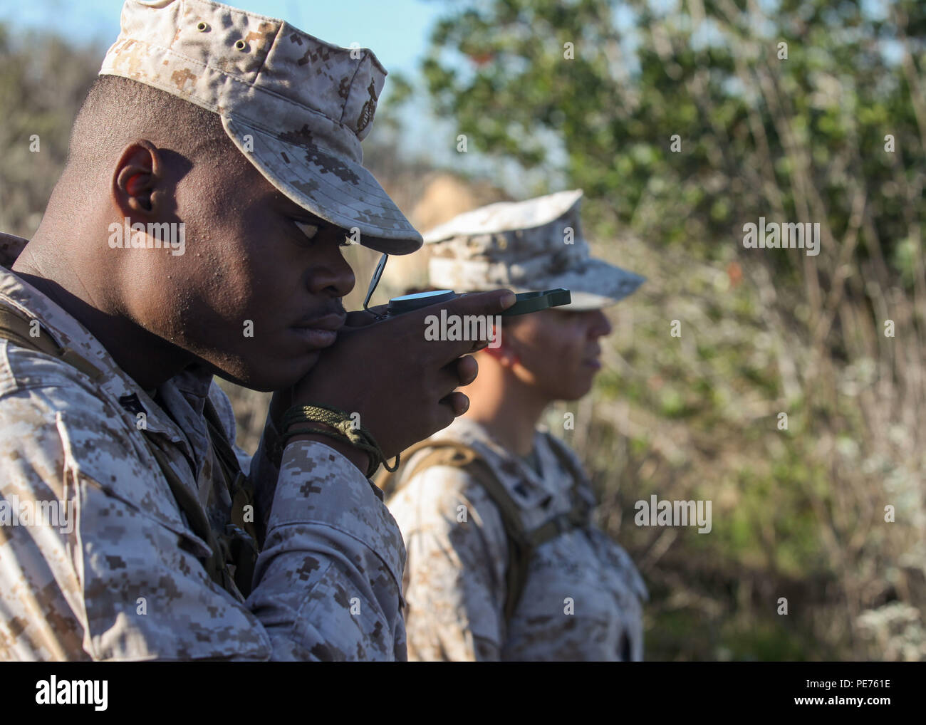 A Marine student of Combat Logistics Battalion 1 Corporals Course at ...