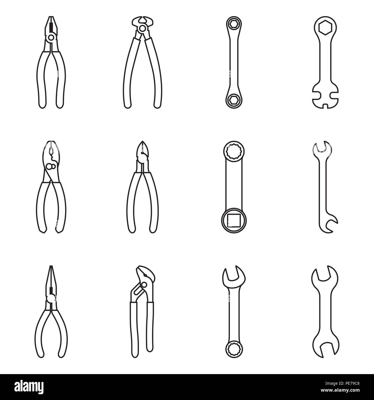 Pliers Stock Vector Images Alamy