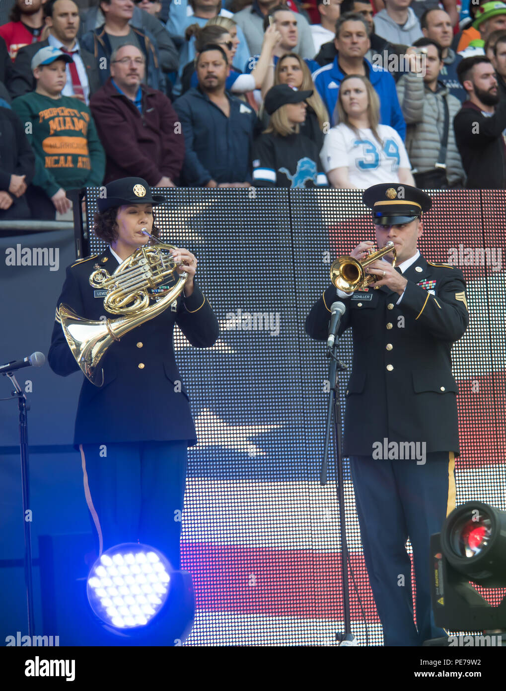 U.S. Army Europe Band and Chorus members perform for a crowd of more