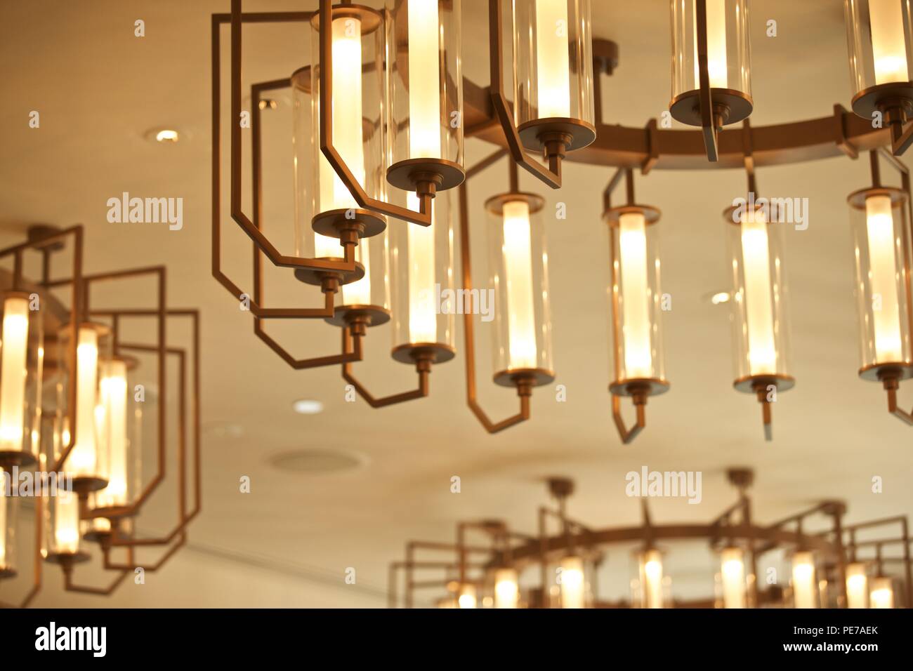 modern design ring light fixture Stock Photo Alamy