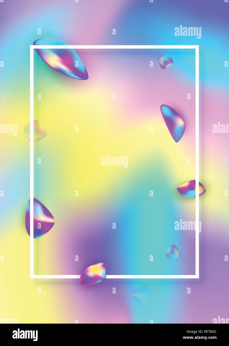 Vertical Cover For Graphic Design Background With Holographic Foil Effect Vector Illustration Stock Vector Image Art Alamy