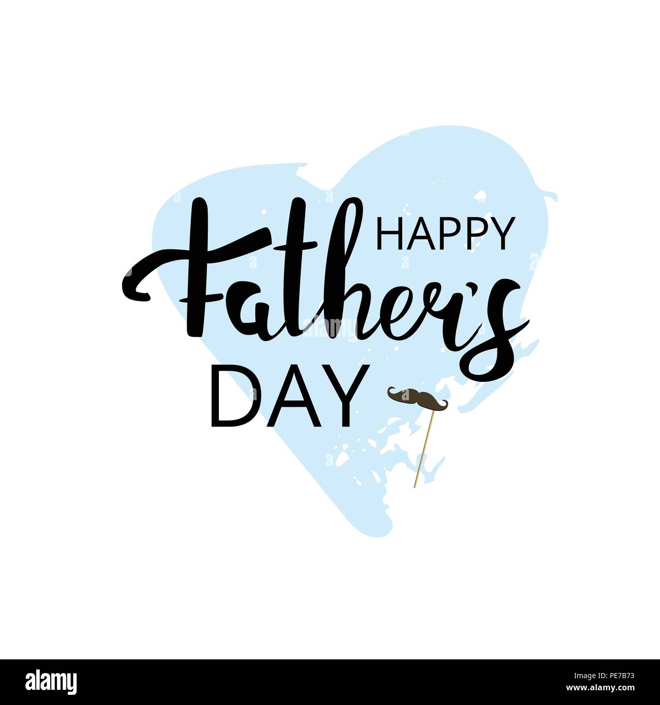 Happy Father's Day card. Handwritten lettering. Fathers day banner ...