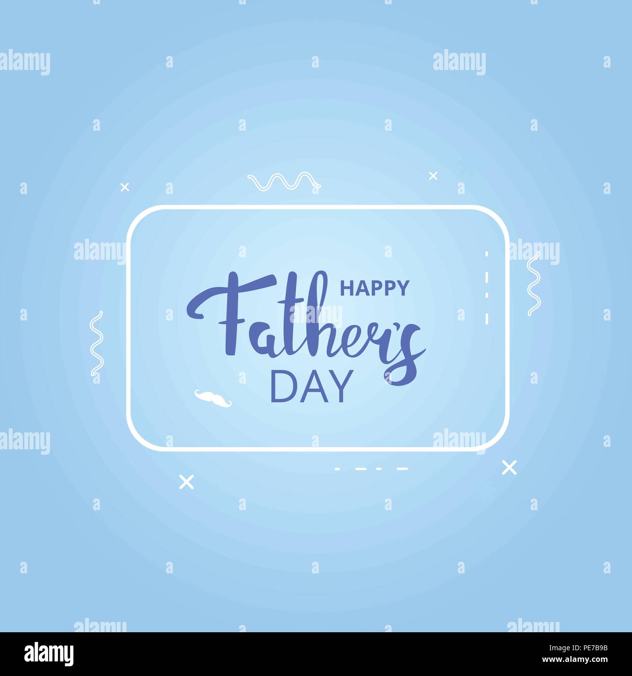 Happy Father's Day card. Handwritten lettering. Fathers day banner ...