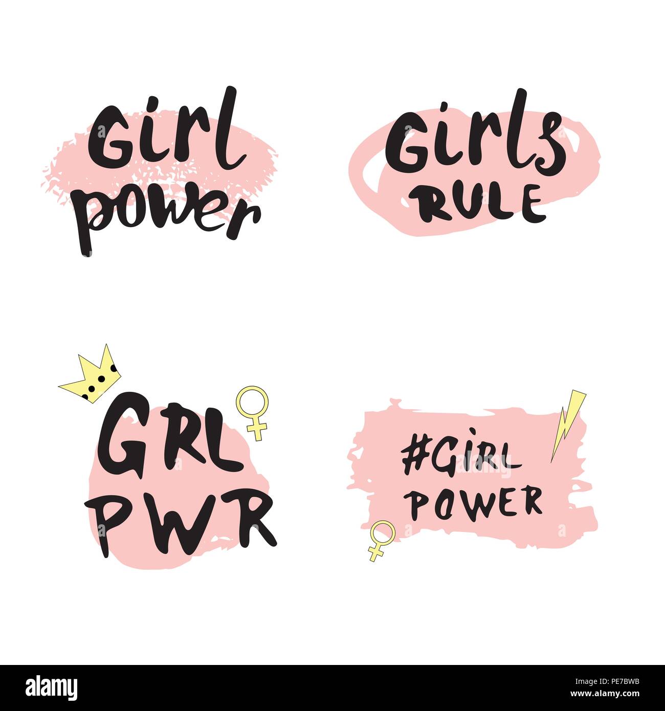 Girl power quotes set. Vector illustration Stock Vector Image & Art Alamy