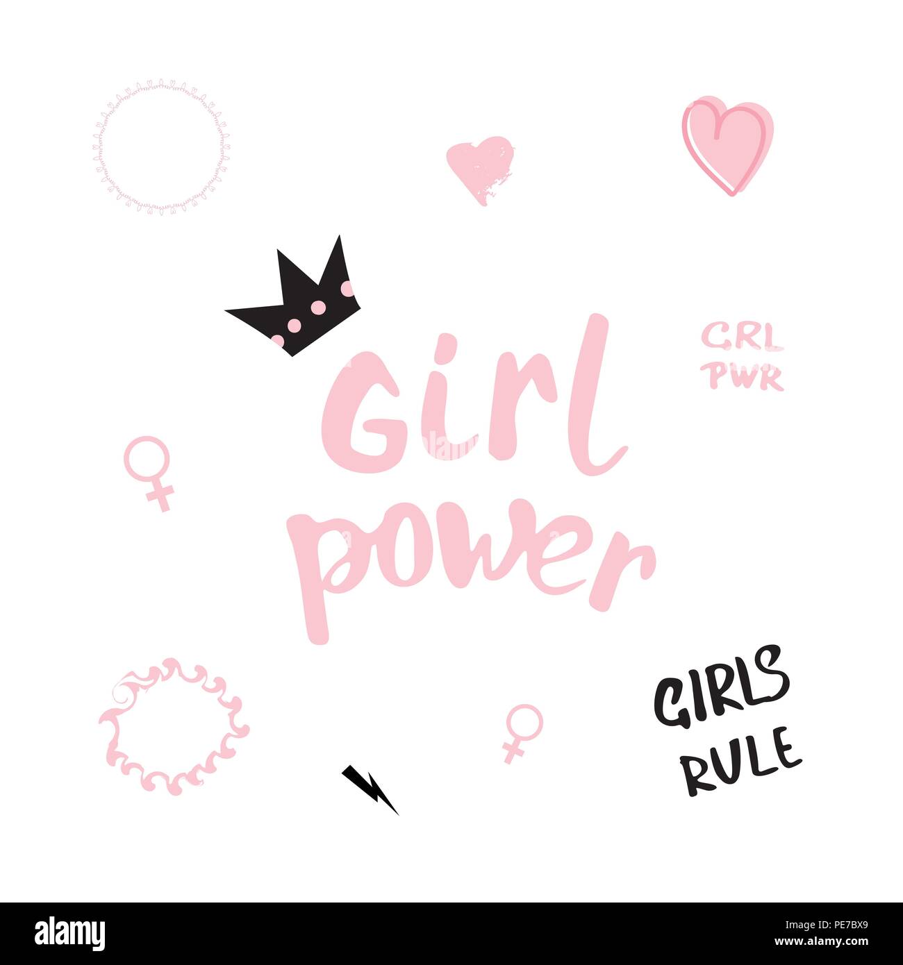 Girl power quotes set. Vector illustration Stock Vector Image & Art Alamy