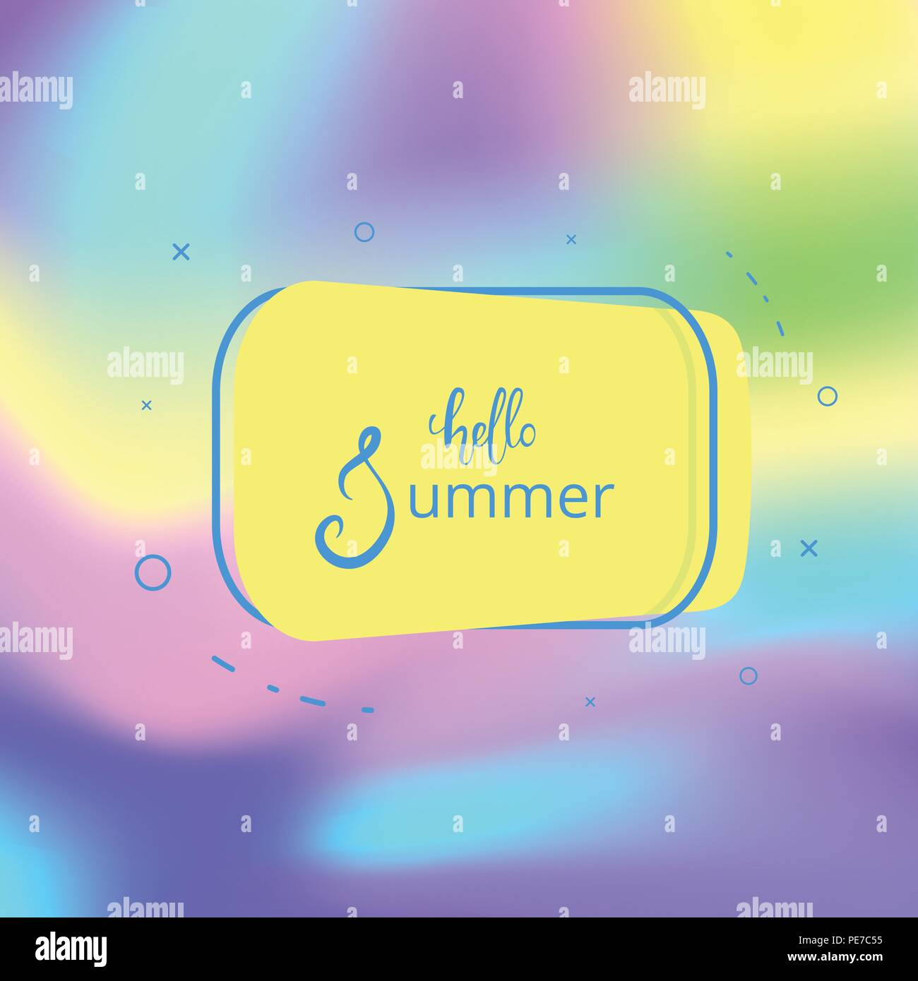 Hello Summer banner. Vector illustration. Stock Vector