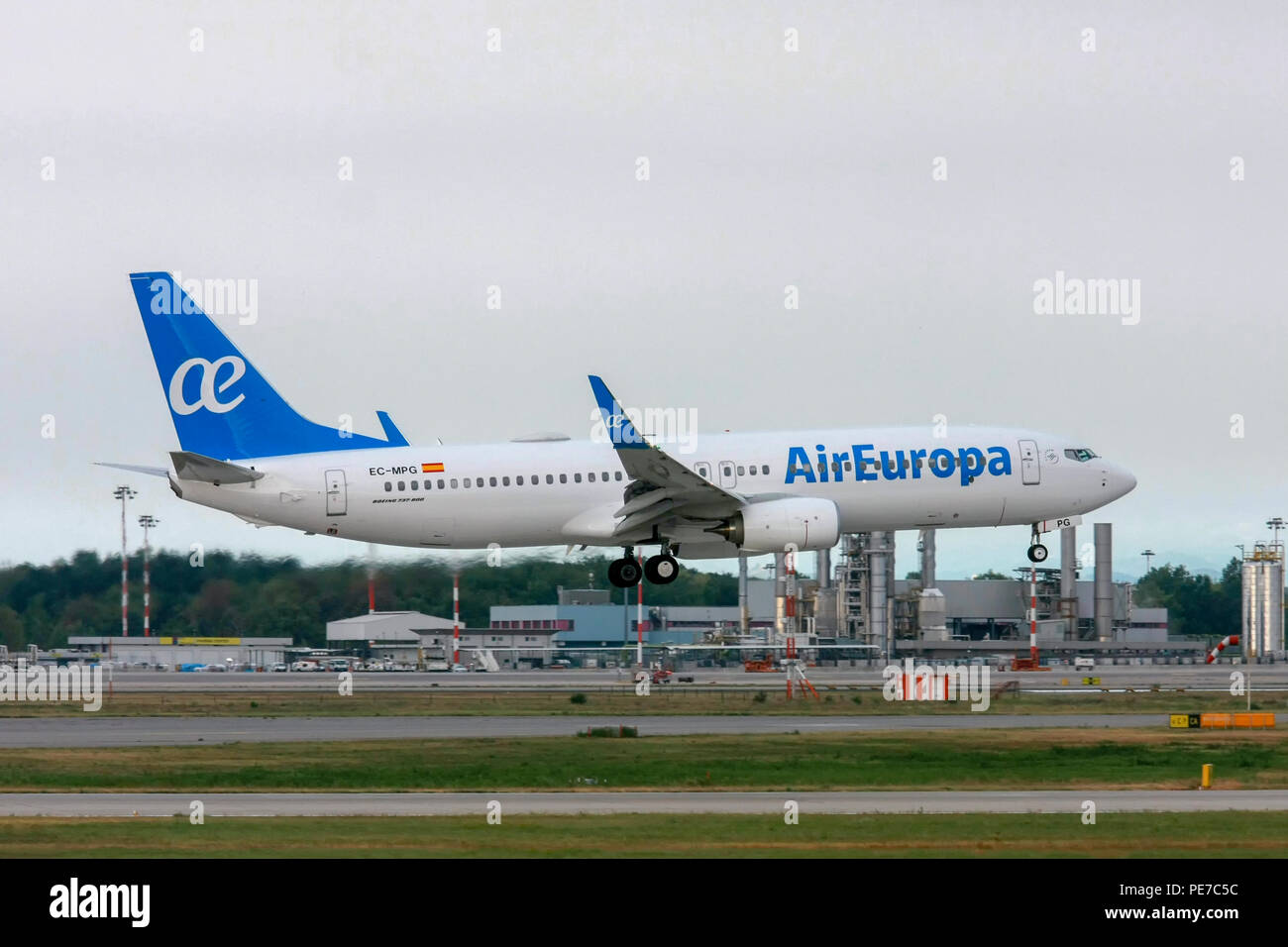 Air Europa, Boeing 737-800 Next Gen Photographed at Malpensa airport, Milan, Italy Stock Photo