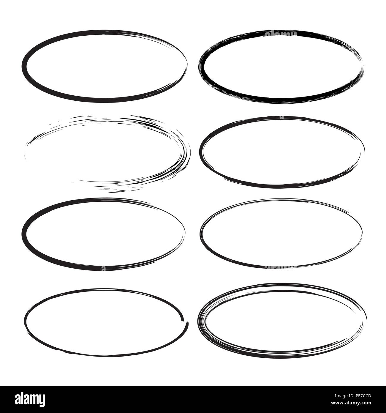 Set of black grunge frames. Vector illustration Stock Vector Image ...