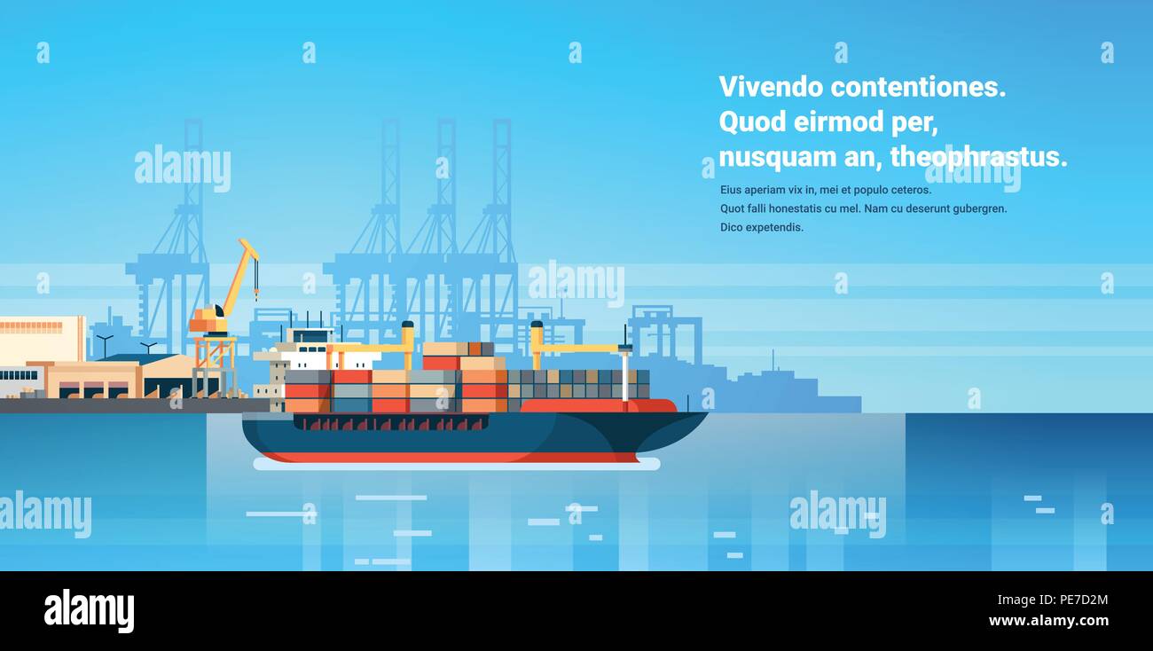 Industrial sea port cargo logistics container import export freight ...