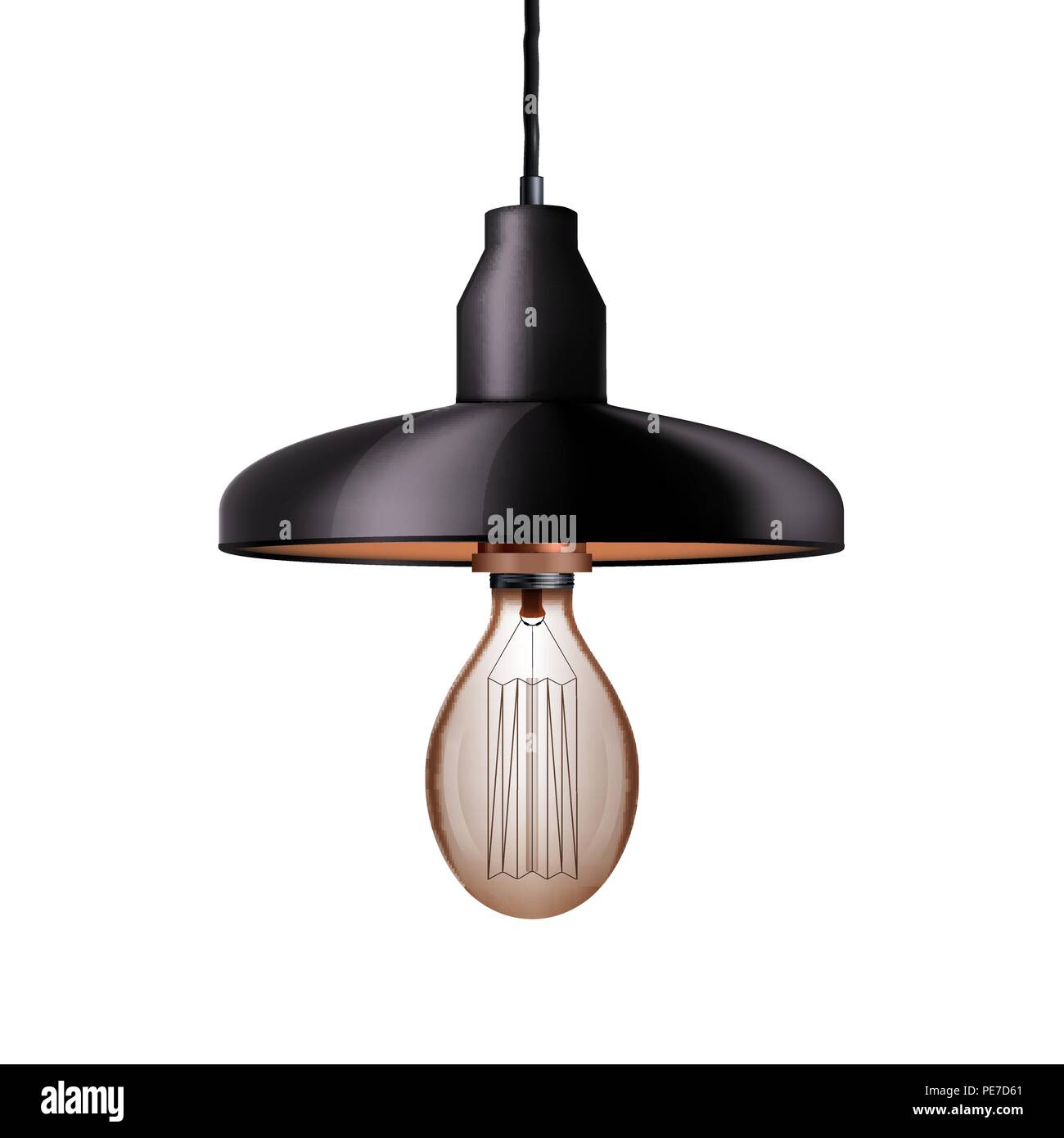 Decorative edison light bulb with chandelier Stock Vector Image & Art