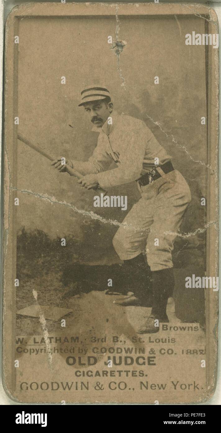 Arlie Latham, St. Louis Browns, baseball card portrait Stock Photo - Alamy