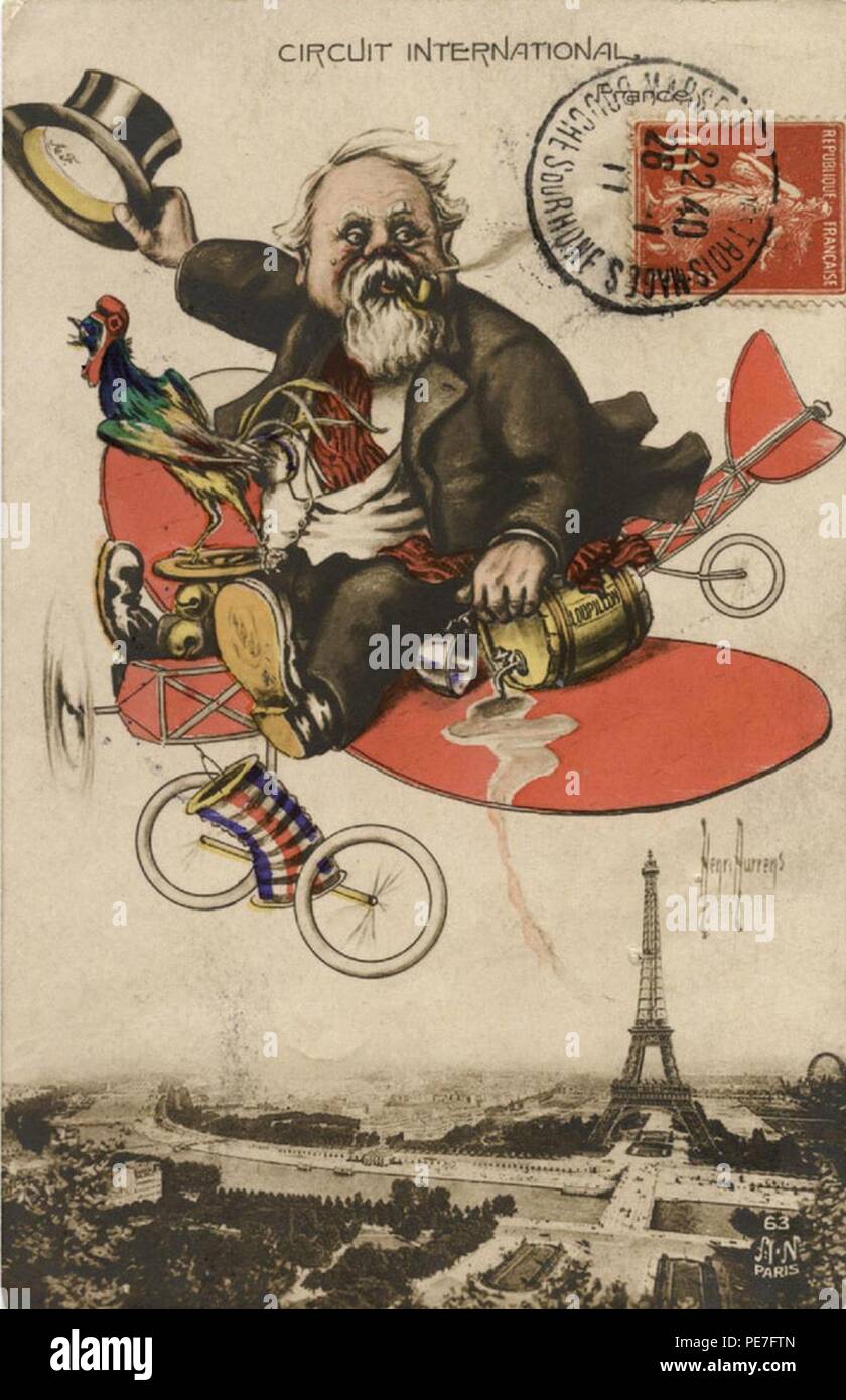 Armand Fallières dans l'avion Stock Photo Alamy