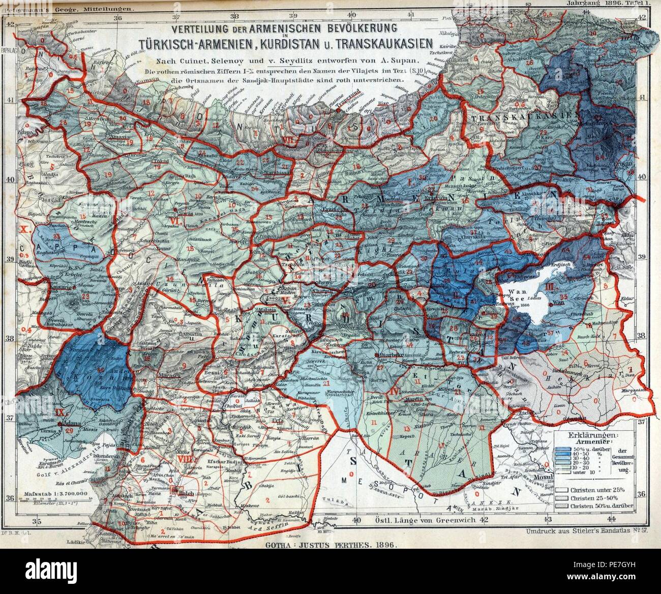 Armenian Population Map 1896 Stock Photo Alamy Armenian Population Map 1896 PE7GYH 