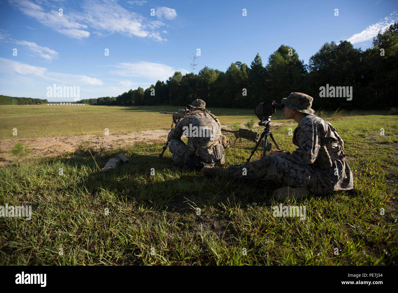 U.S. Marine Scout Sniper Students with the Marine Corps Scout Sniper