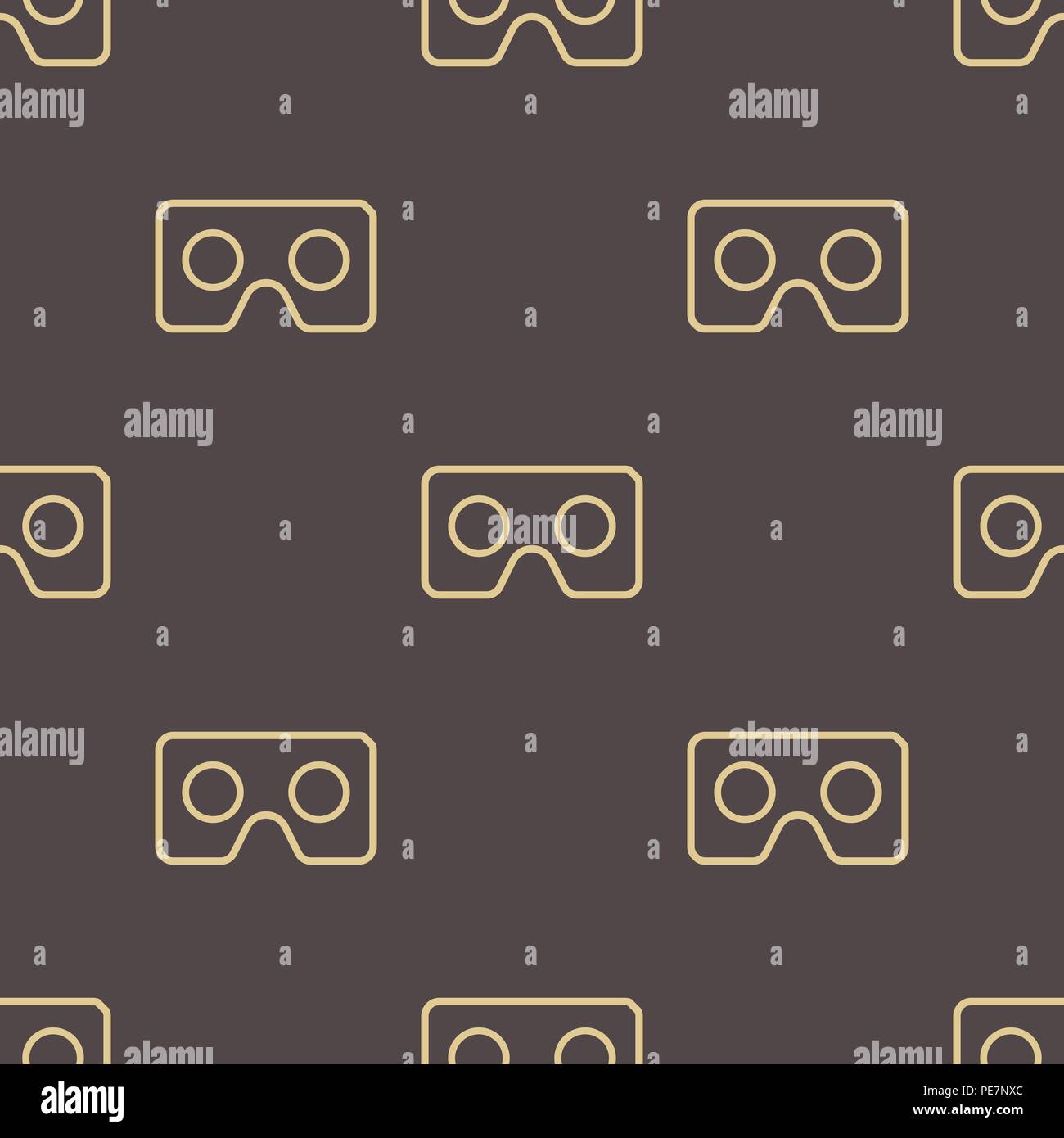 Seamless Vector Pattern With VR Logos Stock Vector