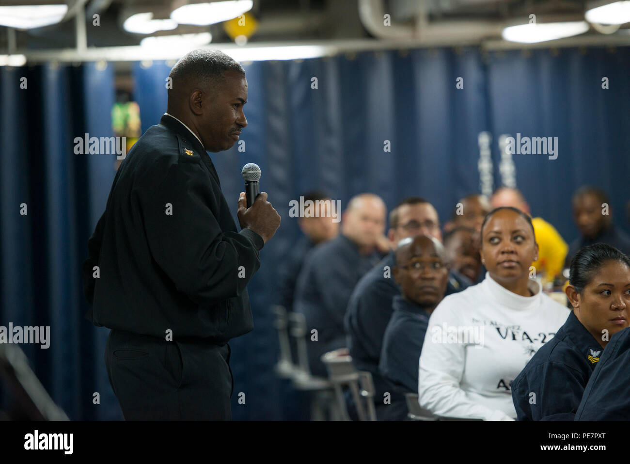 U.S. 3rd Fleet Command Master Chief engages with Petty Officer First ...