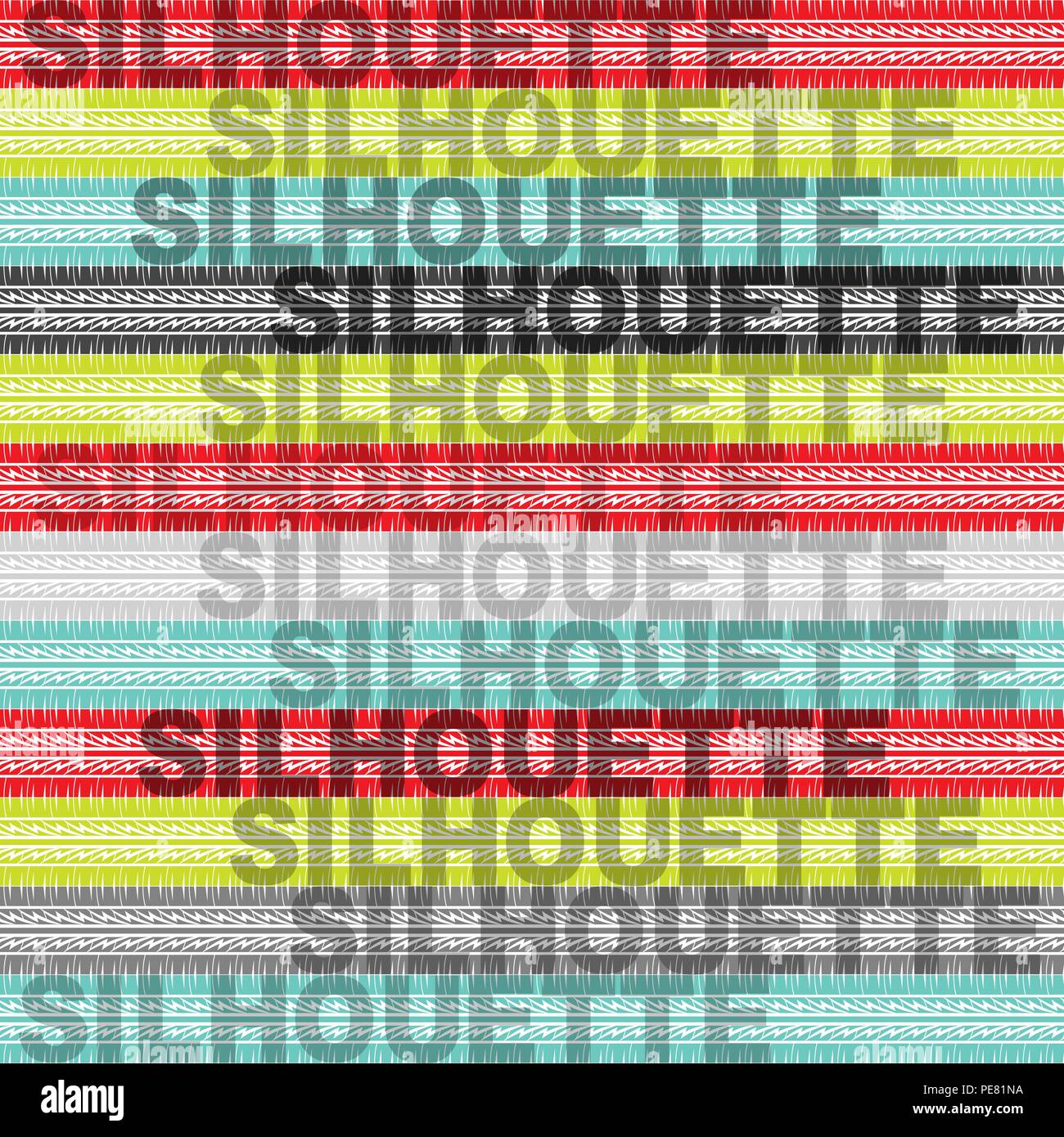 Horizontal tire track silhouettes different colors with sample text Stock Vector