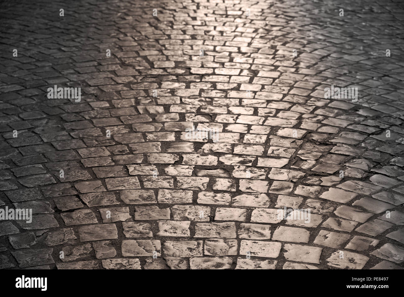 old cobble stone surface background texture Stock Photo