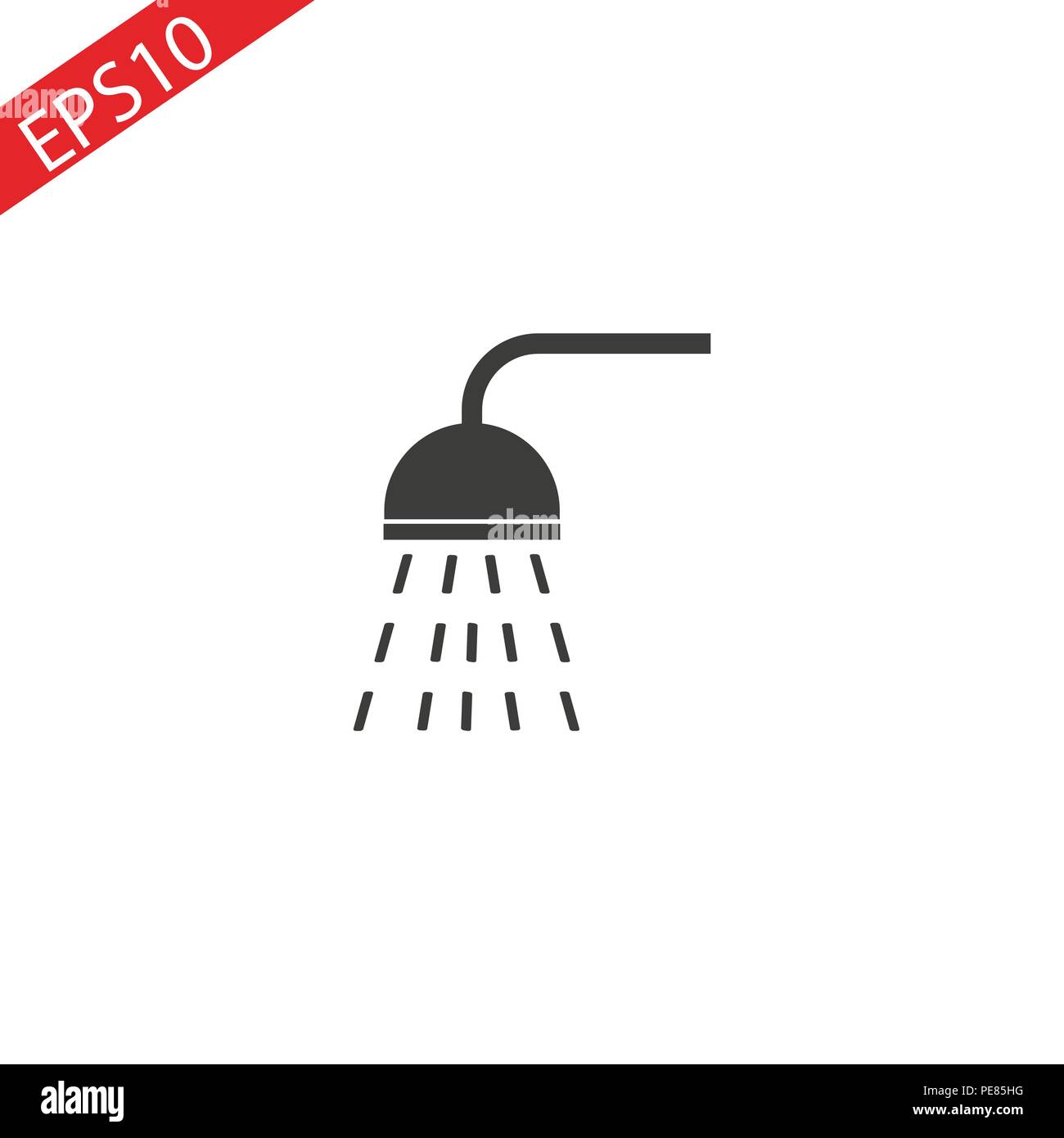 Shower icon in trendy flat style isolated on background. Shower icon