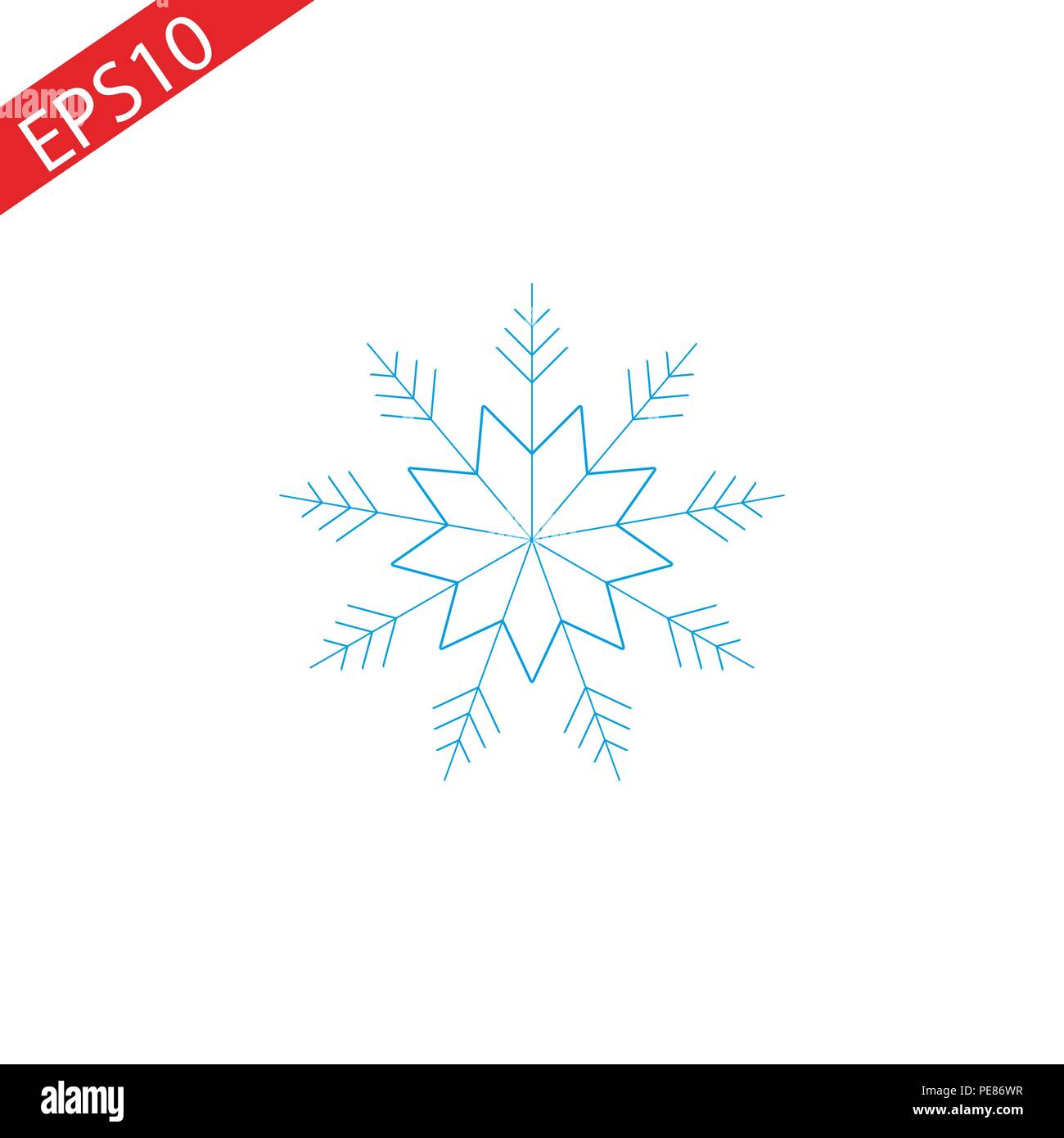 Snowflake Icon graphic on whitw background. Stock Vector