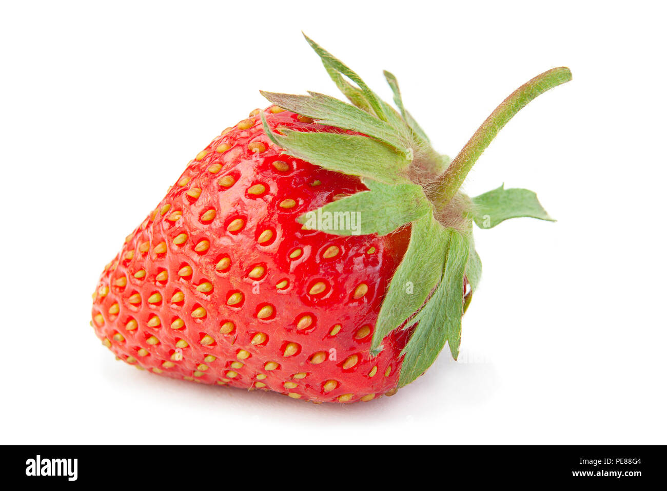 Strawberry fruit closeup isolated on white background Stock Photo - Alamy