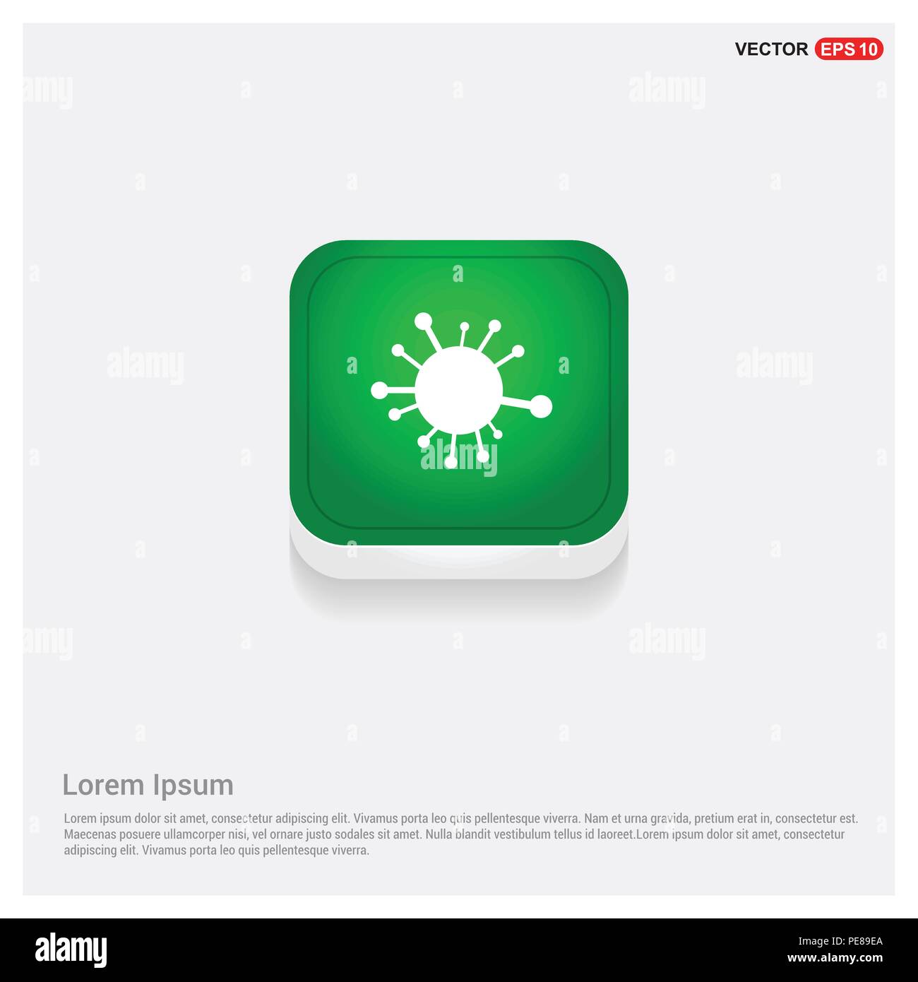 connection of cells molecule iconGreen Web Button - Free vector icon ...