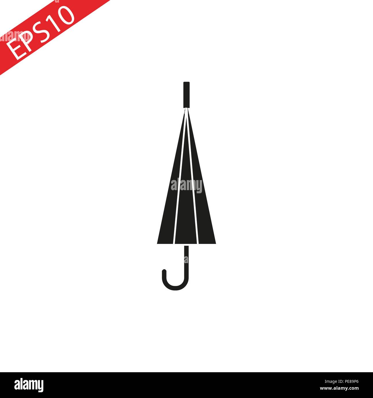 umbrella, not opened, closed icon vector templateeps 10 Stock Vector