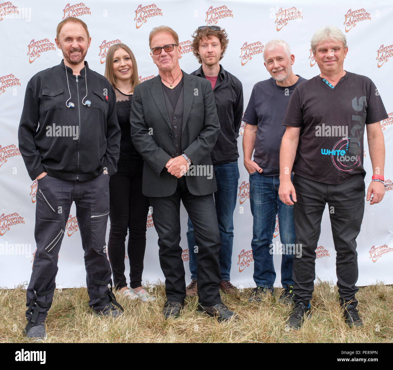 The Oyster Band backstage at Fairport’s Cropredy Convention, England