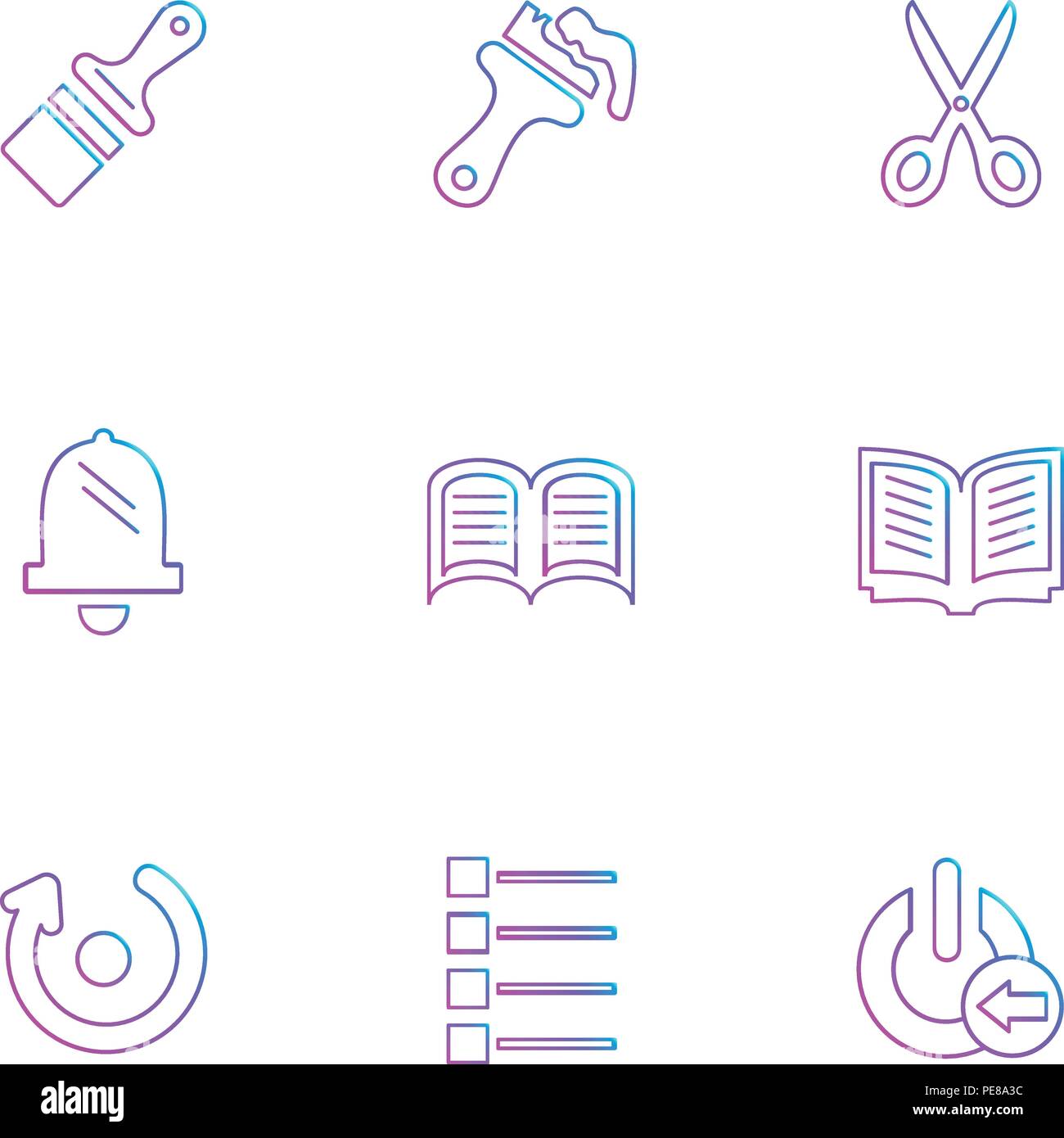 user interface , application icons , messages , books , icon, vector ...