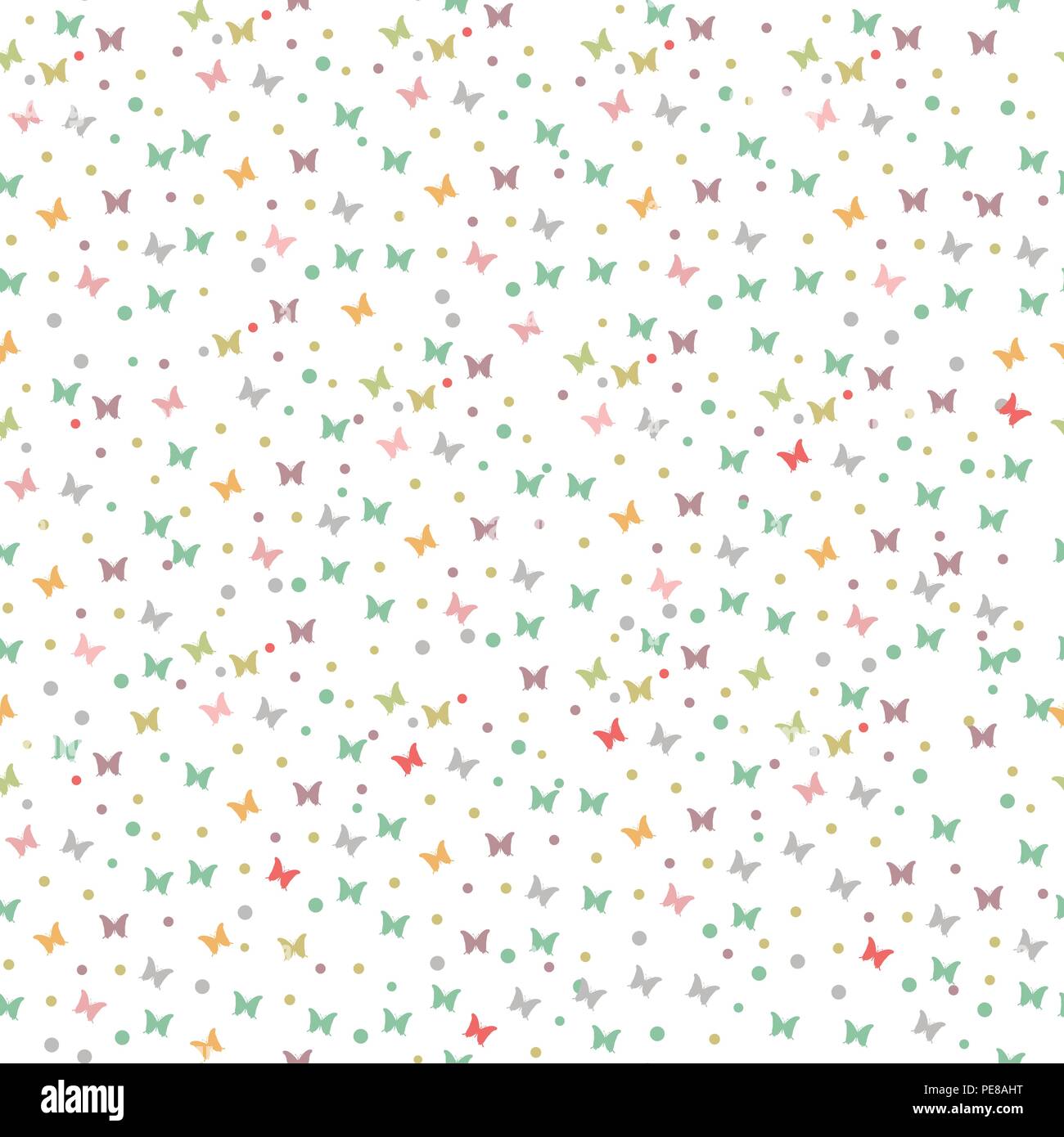 Seamless print with butterflies. Cute background for design of fabric,  paper, wrappers and  10 Stock Vector Image & Art - Alamy