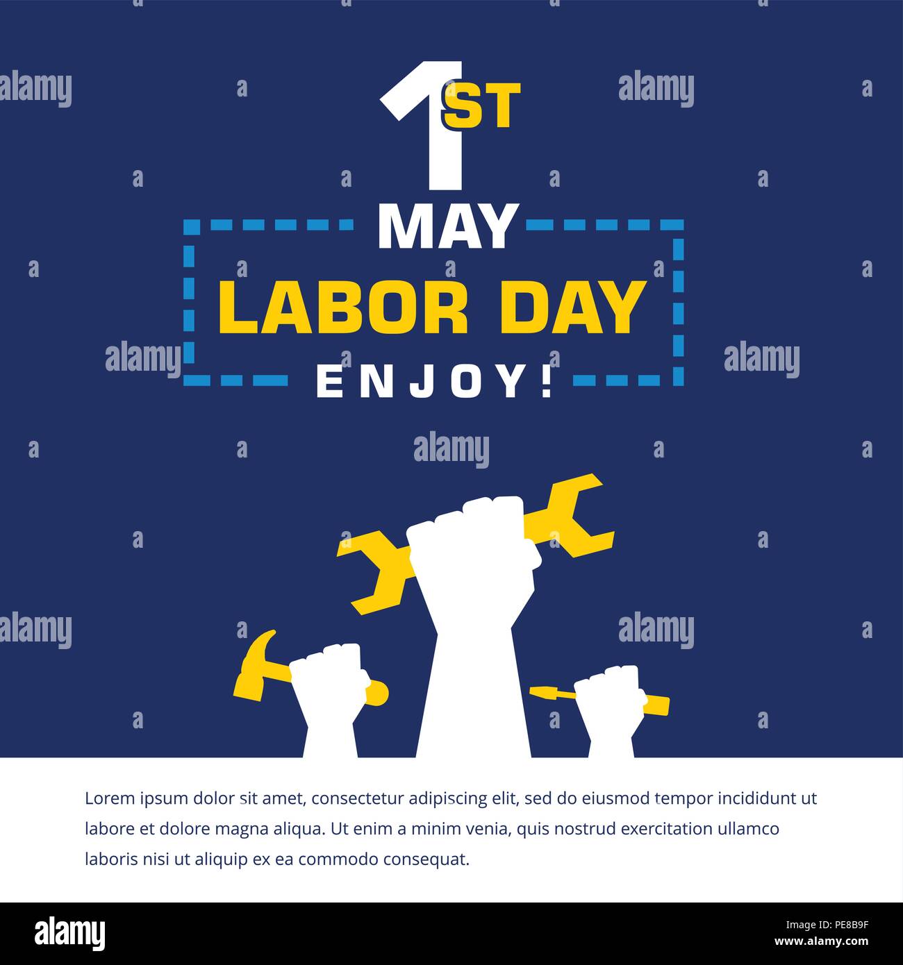 Happy Labour day design with creative background vector Stock Vector