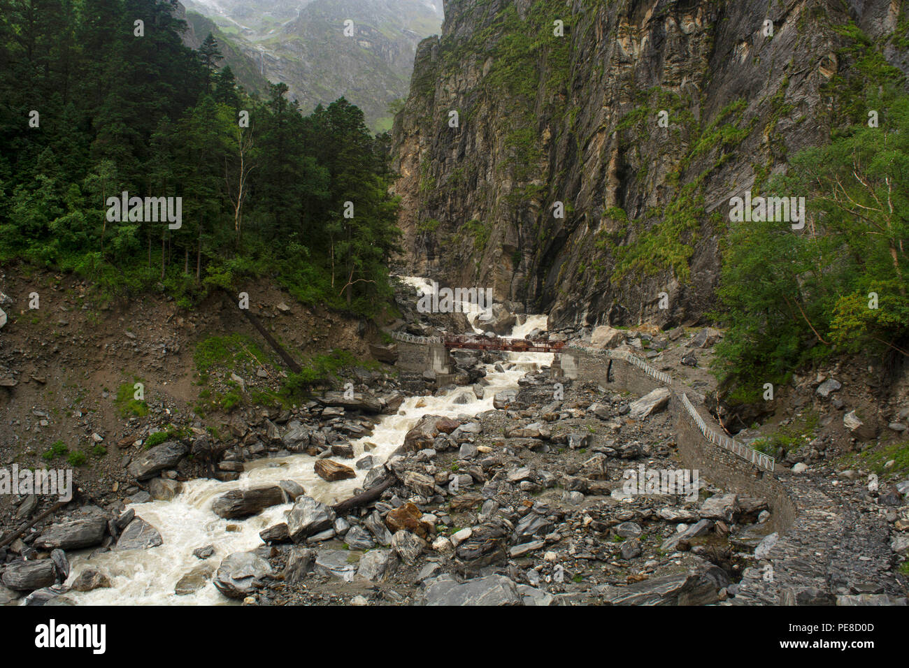 River Pushpavati, Uttarakhand, India Stock Photo
