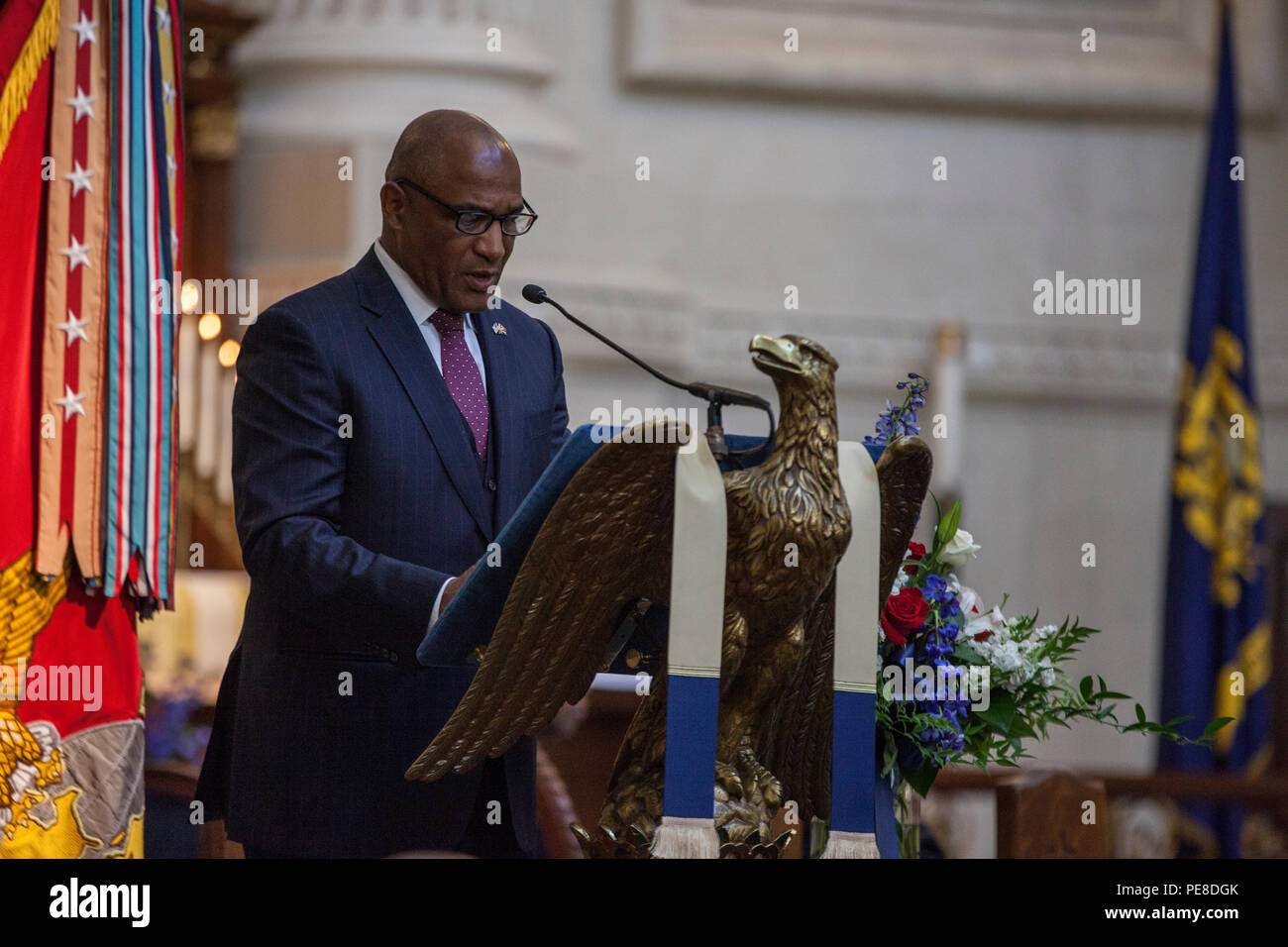 A memorial service is held for retired U.S. Marine Corps Lt. Gen. Frank ...
