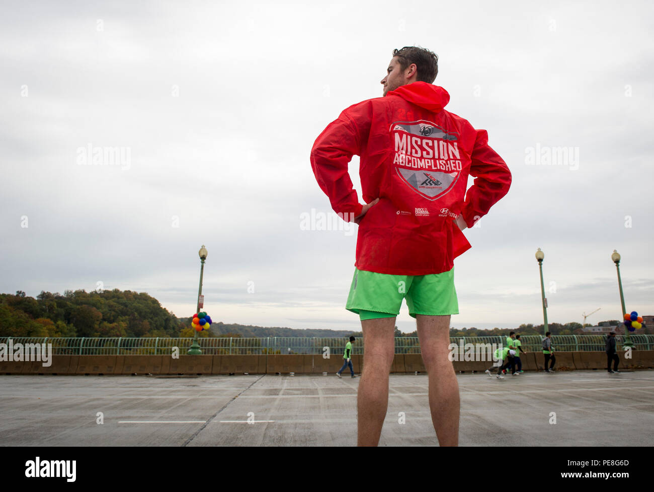 Colin Hartman, of Washington, D.C., stands on the Francis Scott Key