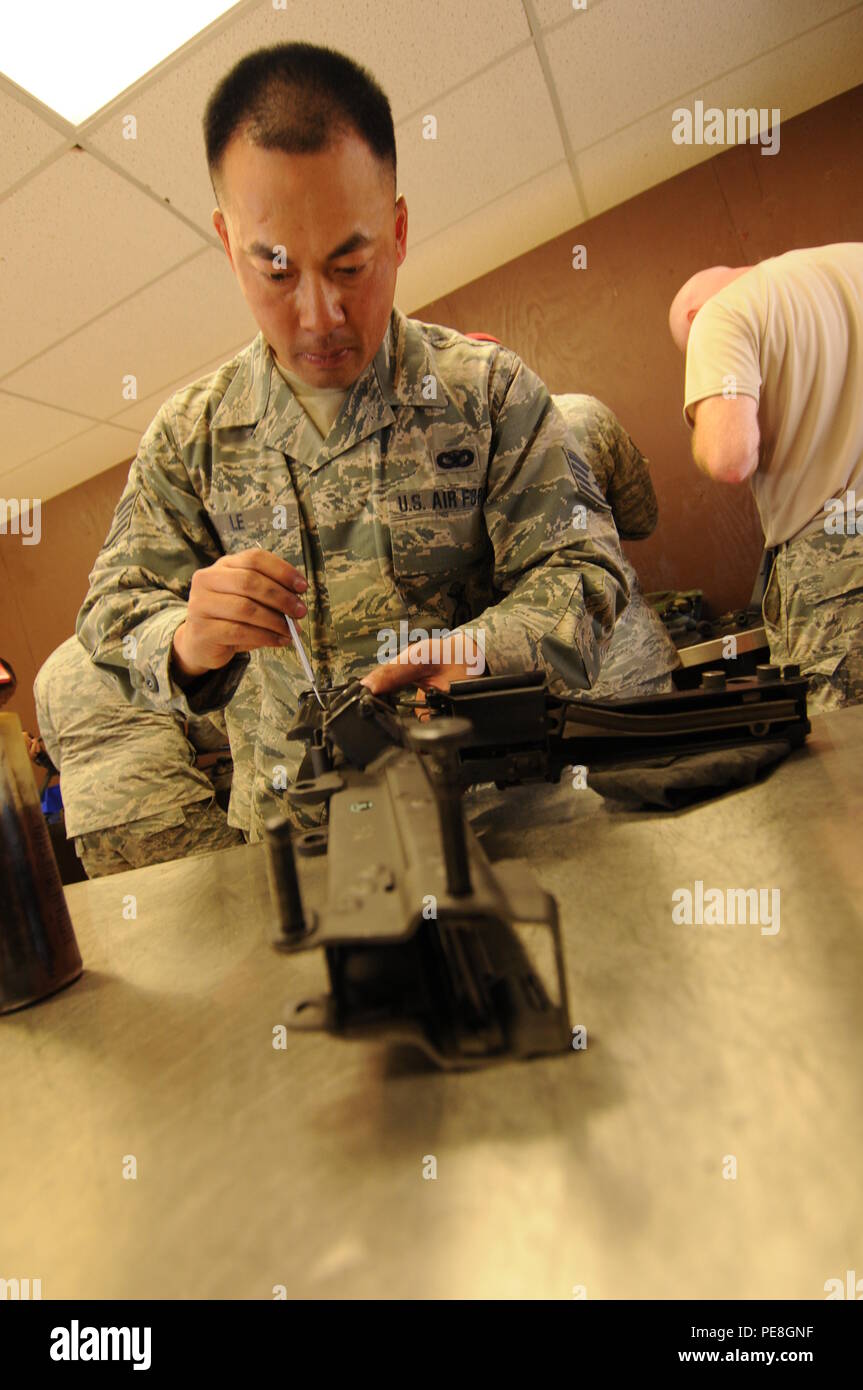 U.S. Airmen with the 129th Security Forces Squadron, California Air