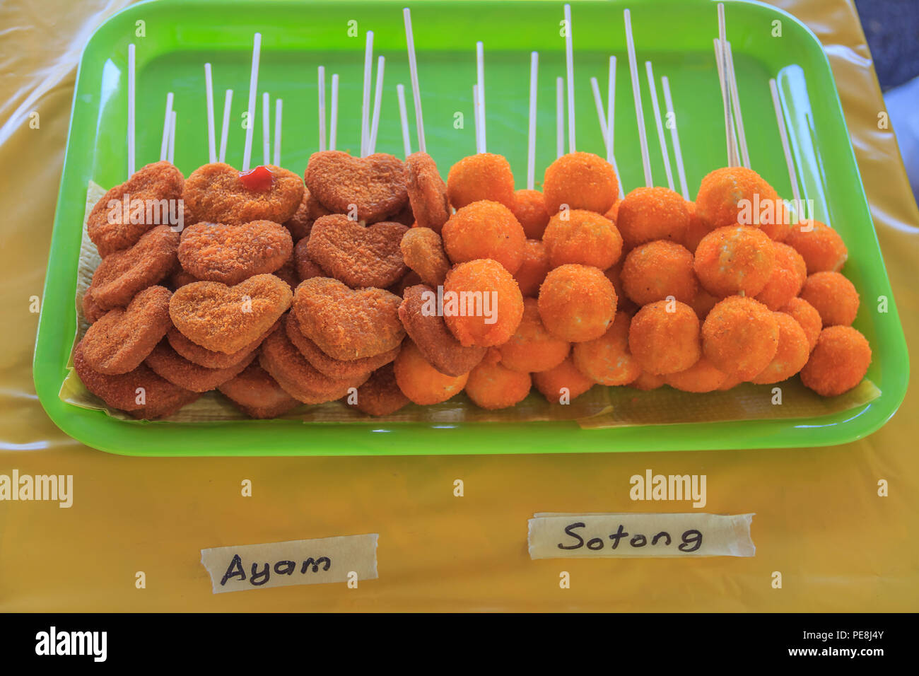 Georgetown, Penang, Malaysia Street food vendor or hawker stall Stock