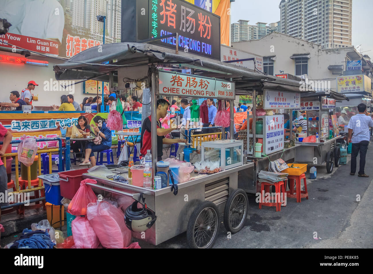 Penang, Malaysia August 17, 2013 Street food vendor or