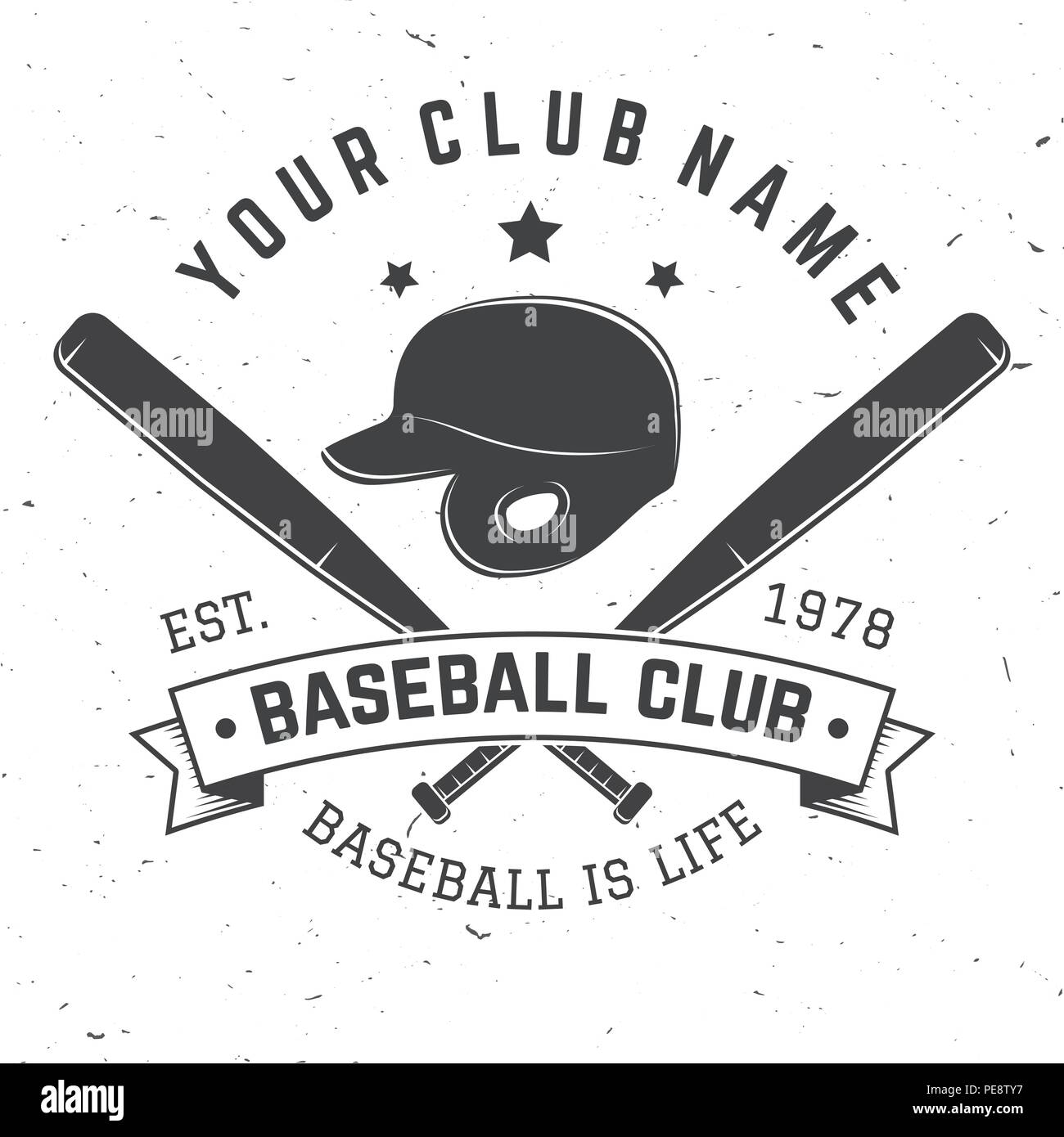 Baseball Club Badge Vector Illustration Concept For Shirt Or Logo Print Stamp Or Tee Vintage Typography Design With Baseball Bats And Helment Silhouette Stock Vector Image Art Alamy