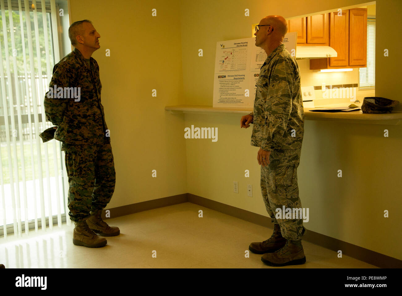 Marine Corps Lt. Gen. Michael G. Dana, left, discusses future