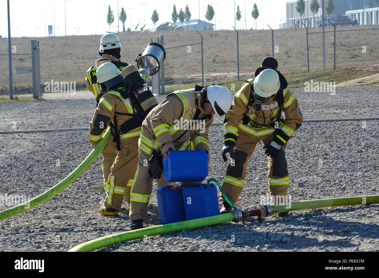Urlas Base U.S. Army Europe civilian firefighters conducted annual Firefighter II ...