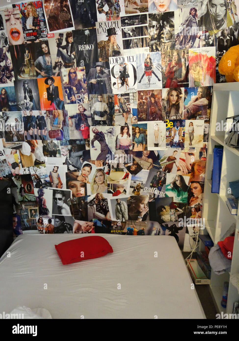 Popstars Posters Of Boys In The Sleeping Area In A 20 Year