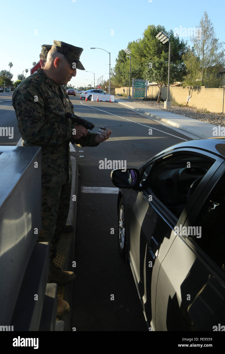 Sgt. Maj. Richard Charron, sergeant major of Marine Corps Air Station