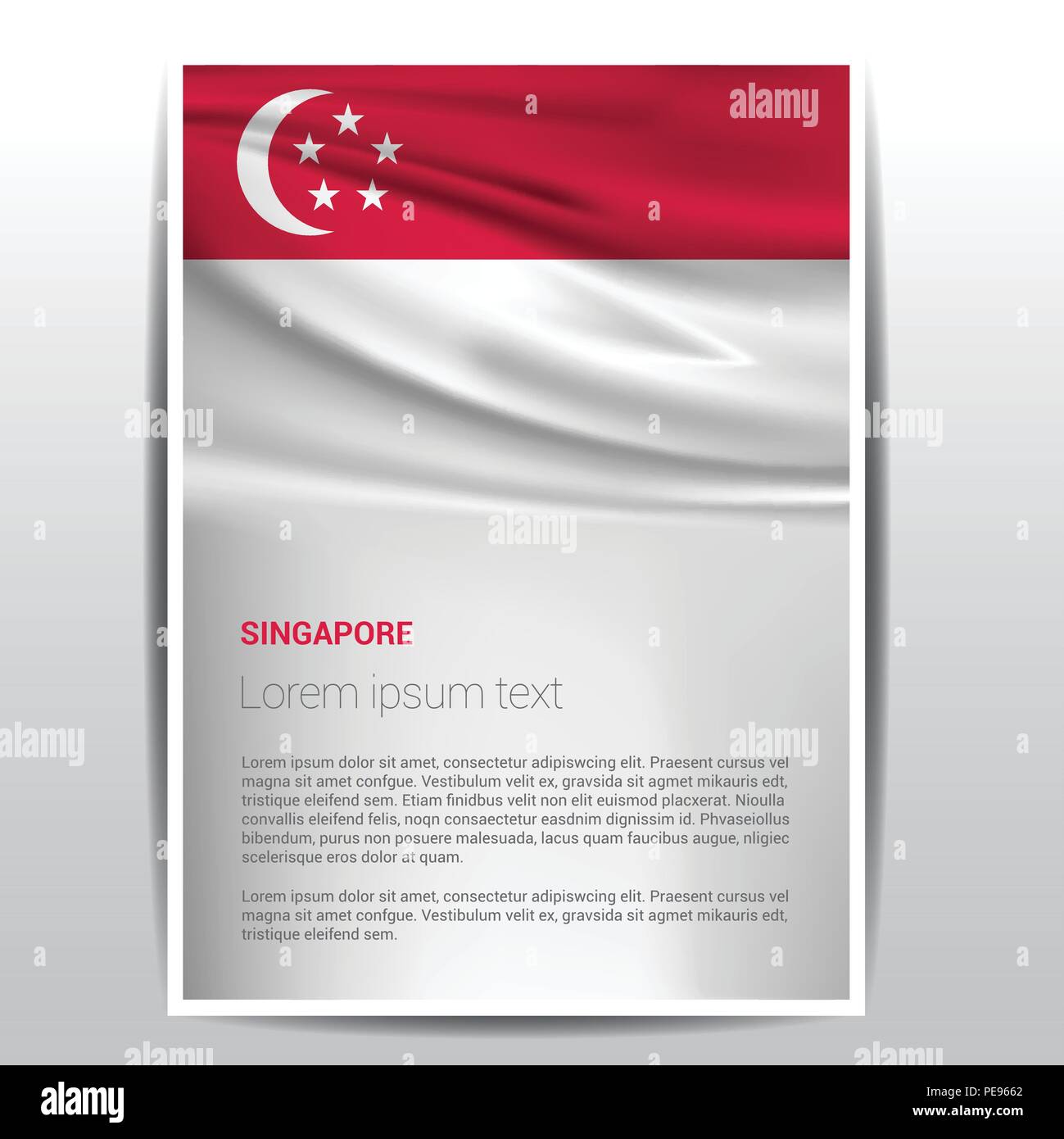Singapore flag design vector Stock Vector Image & Art Alamy